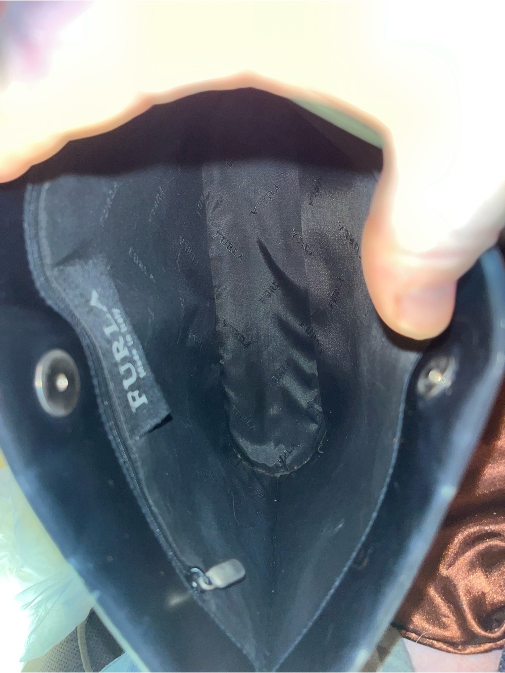 Furla Vintage Black Patent Leather Tote - Picture 5 of 6